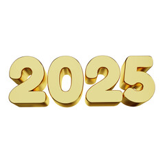 3d rendered text happy new year 2025