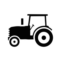 Vintage Tractor Silhouette Logo for Farm Themed Branding Designs