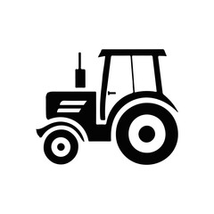 Vintage Tractor Silhouette Logo for Farm Themed Branding Designs