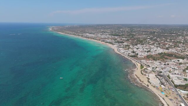 Torre Vado is in the province of Lecce, Italy. Located in the lower Salento, it is a renowned seaside resort on the Ionian coast of Salento. The coast is characterized by low cliffs