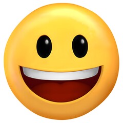 Fototapeta premium Grinning Face with Big Eyes