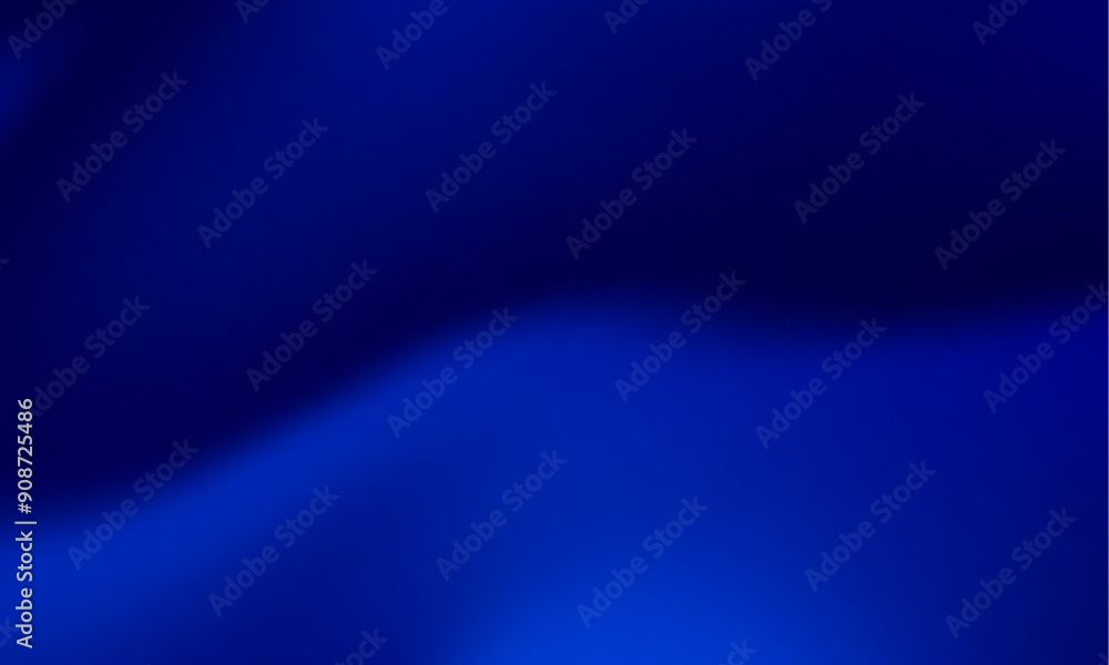 Poster Abstract blue background, Blue curve design smooth shape by blue color with blurred effect