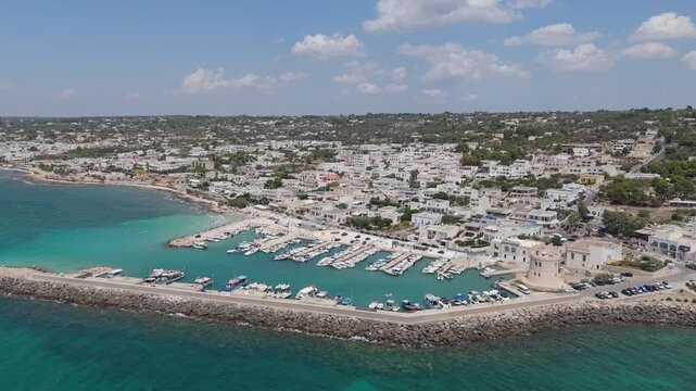 Torre Vado is in the province of Lecce, Italy. Located in the lower Salento, it is a renowned seaside resort on the Ionian coast of Salento. The coast is characterized by low cliffs