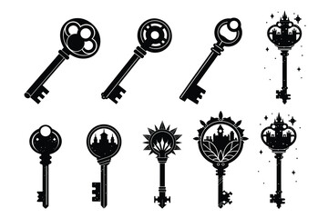 key silhouette set

