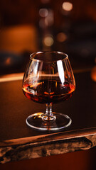 glass of cognac brandy