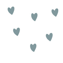 Blue heart icon vector. Flat love icon isolated on white. Heart vector for love logo, heart symbol, shape icon and Valentine's day. Cute heart icon for shape design, vector template