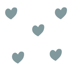 Blue heart icon vector. Flat love icon isolated on white. Heart vector for love logo, heart symbol, shape icon and Valentine's day. Cute heart icon for shape design, vector template