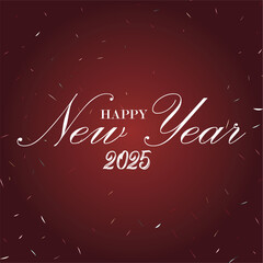 Simple and elegant 2025 new year eve holiday background design. Vector Illustration.