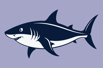 Obraz premium A shark silhouette with background