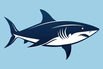 Obraz premium A shark silhouette with background