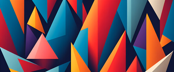 illustrazione con elementi geometrici astratti a tema surreale futuristico