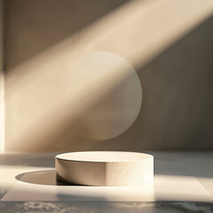 Beautiful Of 3d Realistic Of Empty podium mockup stage realistic for Product Showcase