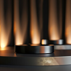 Beautiful Of 3d Realistic Of Empty podium mockup stage realistic for Product Showcase
