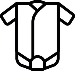 Clothing icon representing a baby clothes bodysuits, perfect for newborn fashion projects