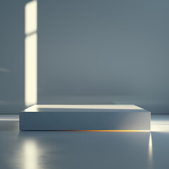 Fototapeta premium Beautiful Of 3d Realistic Of Empty podium mockup stage realistic for Product Showcase