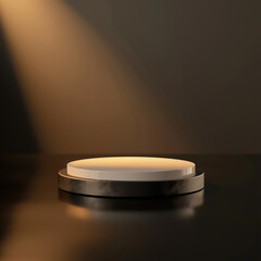 Beautiful Of 3d Realistic Of Empty podium mockup stage realistic for Product Showcase