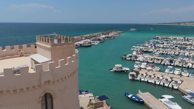 Torre Vado is in the province of Lecce, Italy. Located in the lower Salento, it is a renowned seaside resort on the Ionian coast of Salento. The coast is characterized by low cliffs