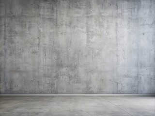 Minimalist gray concrete wall serves as a studio background for showcasing products with ample negative space, ideal for e-commerce and advertising visual content.