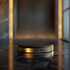 Obraz premium Beautiful Of 3d Realistic Of Empty podium mockup stage realistic for Product Showcase