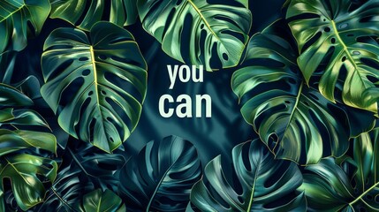 A green leafy plant with the words "You can" written in white