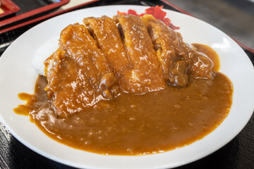 日本の鳥取県倉吉市のとても美味しいカツカレー