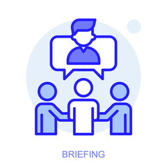 Symbol of a briefing. Vector illustration
