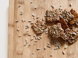 Freshly baked healthy biscuits with sesame.