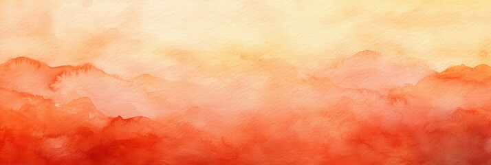 Obraz premium Watercolor Sunset Landscape
