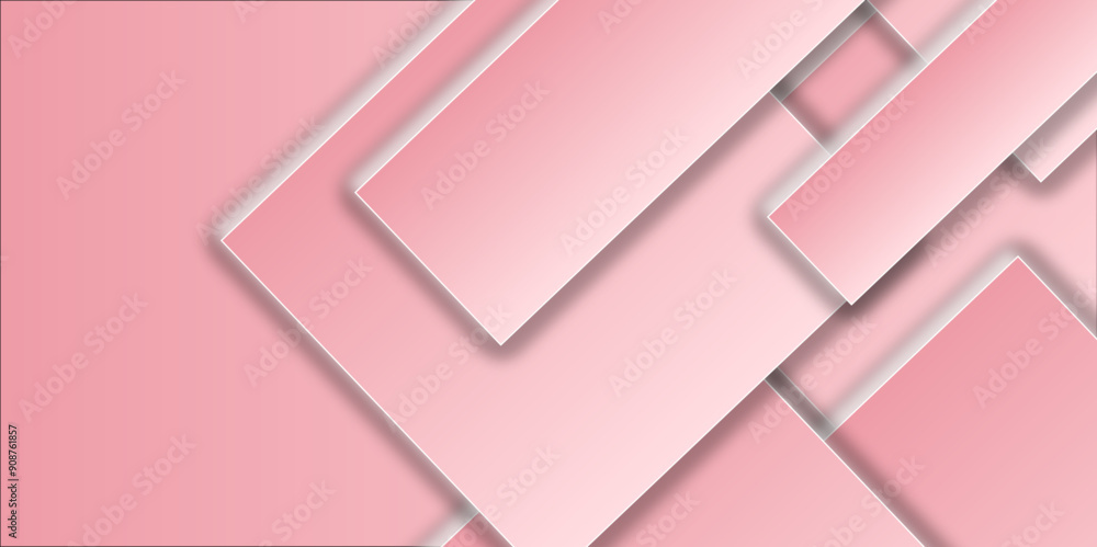 Poster abstract pink background with overlay stripes shape. modern random object shape texture. geometric b