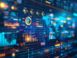 Obraz premium Digital Transformation Data Analytics Dashboard for Small Businesses Program