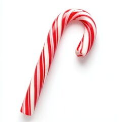 Obraz premium Candy Cane Isolated on White Background for Holiday Decorations