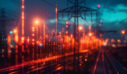 Electricity power grid with stock market graph