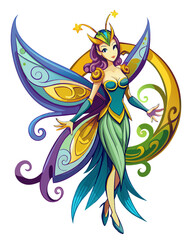 fairy vector colorful t-shirt design,fairy transparent background printable svg design
