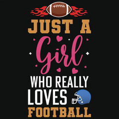 Just a girl who really loves football rugby playing tshirt design