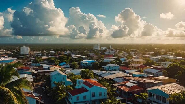 Georgetown city Guyana sunny day