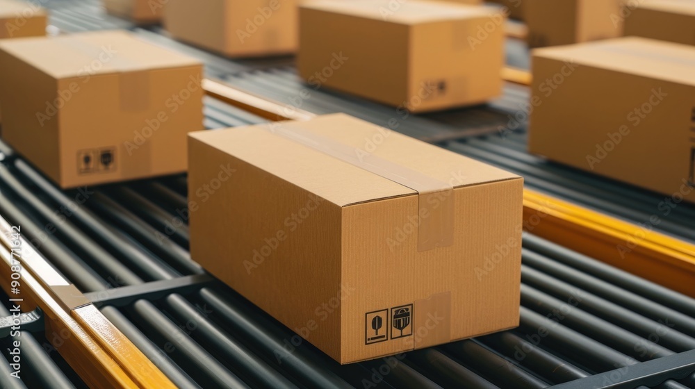 Aufkleber efficient e commerce shipping solutions with diverse delivery options and deep depth of field showca