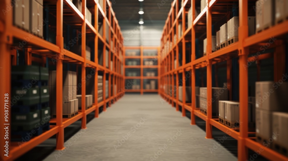 Poster organized and optimized storage facility with dynamic shelving systems for efficient inventory manag