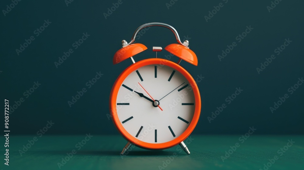 Poster countdown timer display with attention grabbing red and orange tones on a minimalist green backgroun