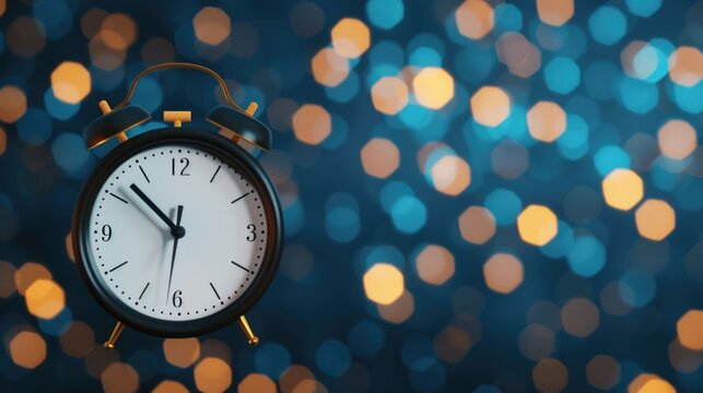 Countdown timer and discounted prices displayed on a digital screen over a blurred colorful bokeh background representing a flash sale event or limited time retail promotion
