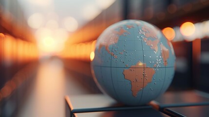 Cross border E commerce with Global Shipping Options and Blurred Depth of Field Depicting the Interconnected Nature of International Trade and Logistics in the Digital Age