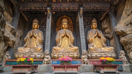 Fototapeta premium Shaanxi in China is a place to visit for religious architecture, spirituality and beauty.
