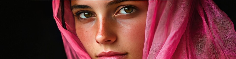 Obraz premium beautiful woman close up. Selective focus