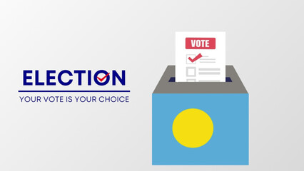 Obraz premium Palauan election 2024 concept, democracy, flag. Vector icon illustration