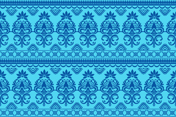 The abstract floral pattern of the ethnic design fabric is ideal for decorating items such as pillows or bags. Adds brightness and character to a space Can be used for both fashion and home decoration