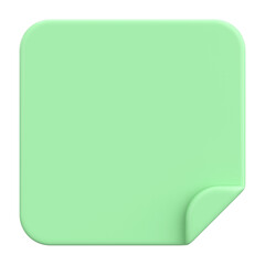 3D notepad. Sticky note. 3D illustration.