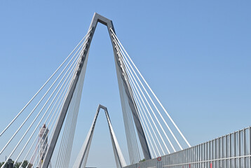 Pylon der neuen Leverkusener Rheinbrücke 