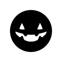 Halloween face icon vector. Scary face illustration sign. Funny Face symbol. Pumpkin face logo.