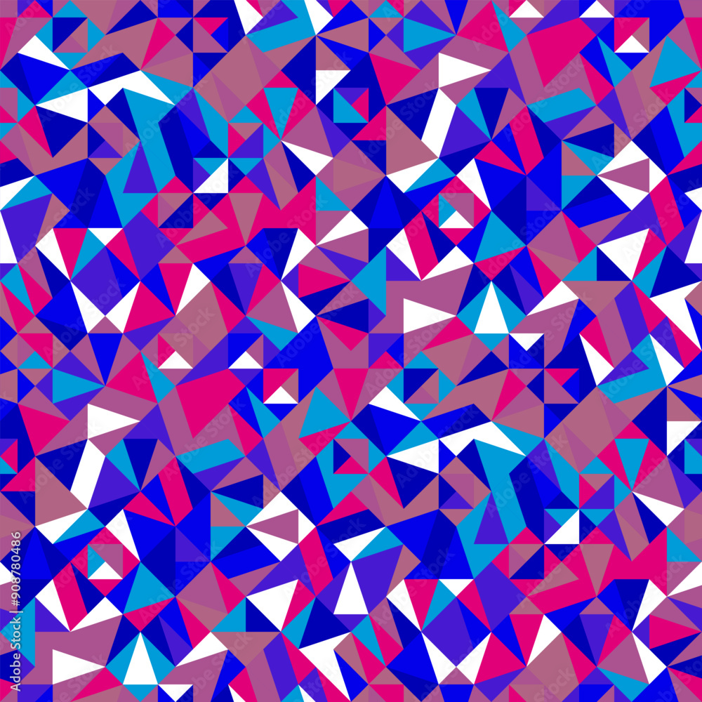 Poster seamless mosaic triangle pattern background - abstract vector graphic design
