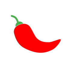 vector illustration of red chilies on a white background. chili icon