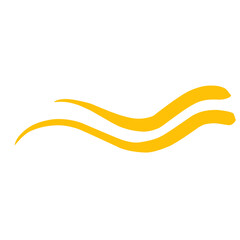 Wind icon thin line style vector yellow color